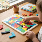 Educational Wooden Tangram Puzzle – Colourful Montessori Learning Game for Children My Store