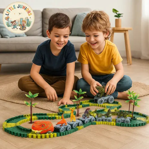 Dinosaur Adventure Track – Flexible Race Track with Illuminated Train My Store
