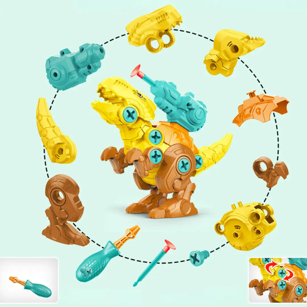 Dinosaur Screw Toy Set with Suction Cup Cannon My Store