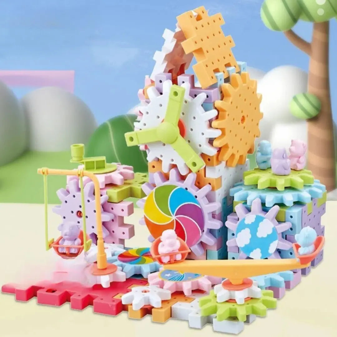 Rotating Montessori Gear Building Block My Store