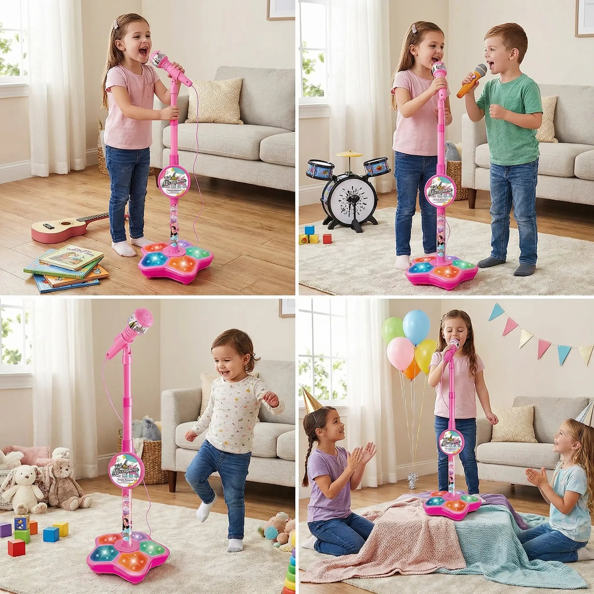 Karaoke Set for Kids with Microphone & Stand – Musical Learning Game My Store
