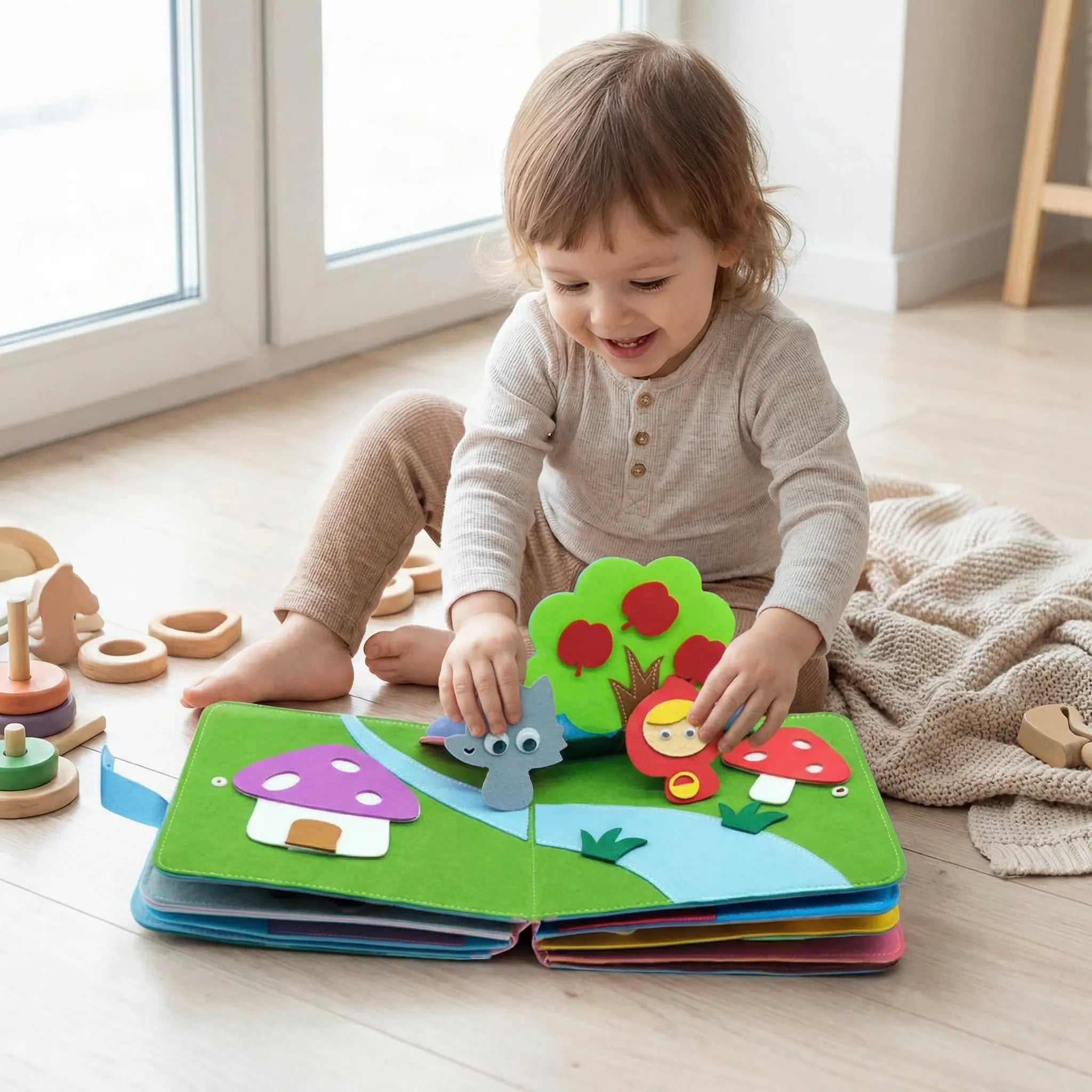 Sensory Felt Story Learning Book – Montessori Play Fun for Children My Store
