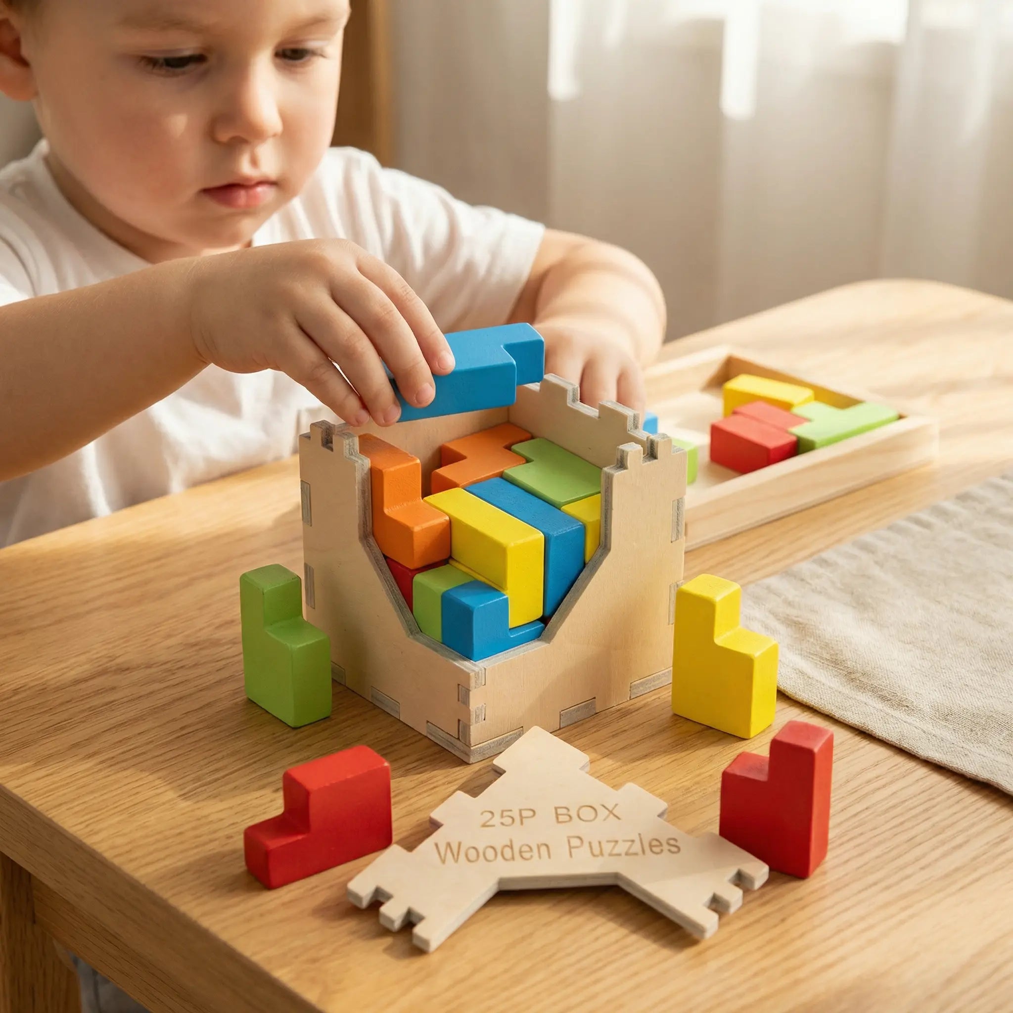 3D Wooden Logic Puzzle & Shape Challenge My Store