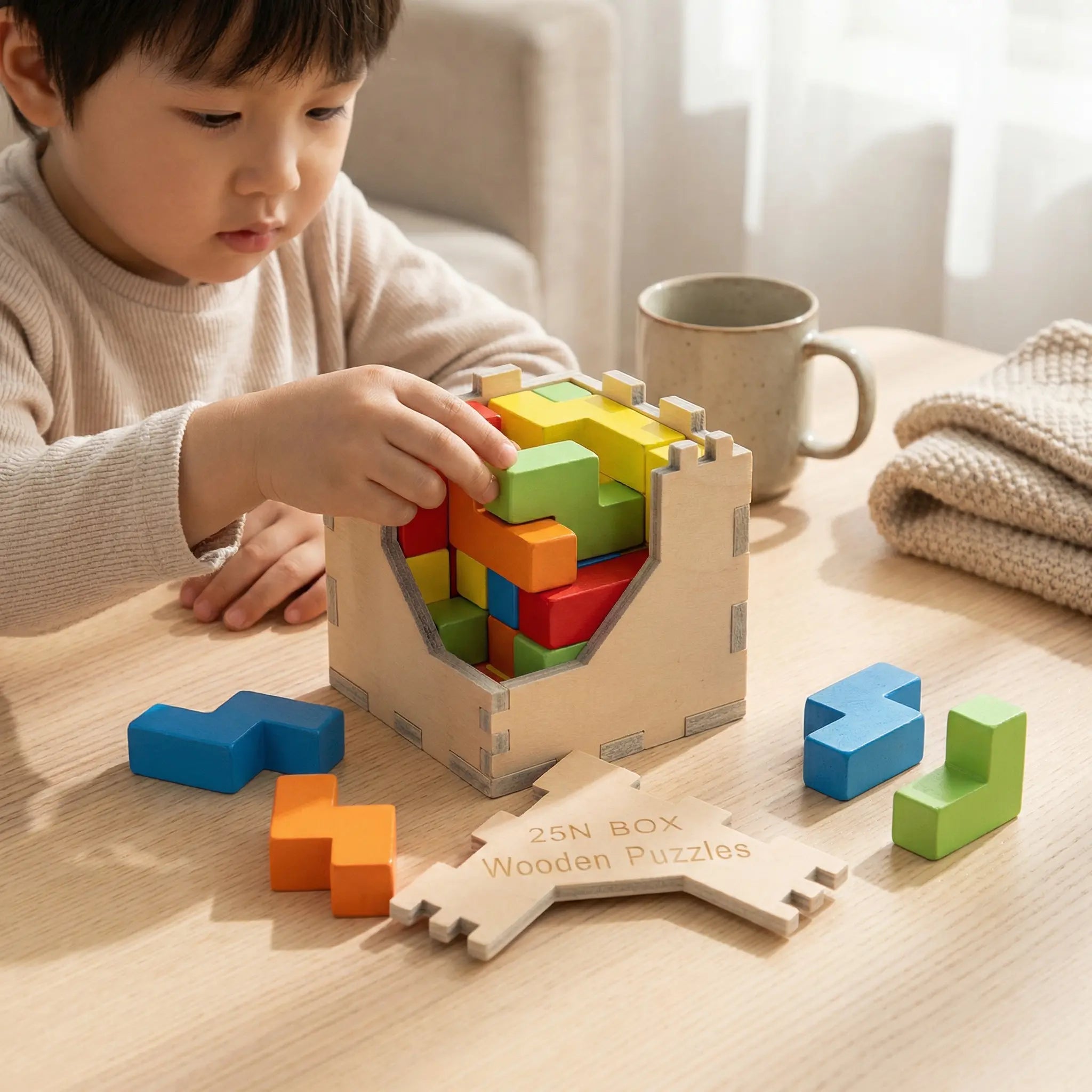 3D Wooden Logic Puzzle & Shape Challenge My Store