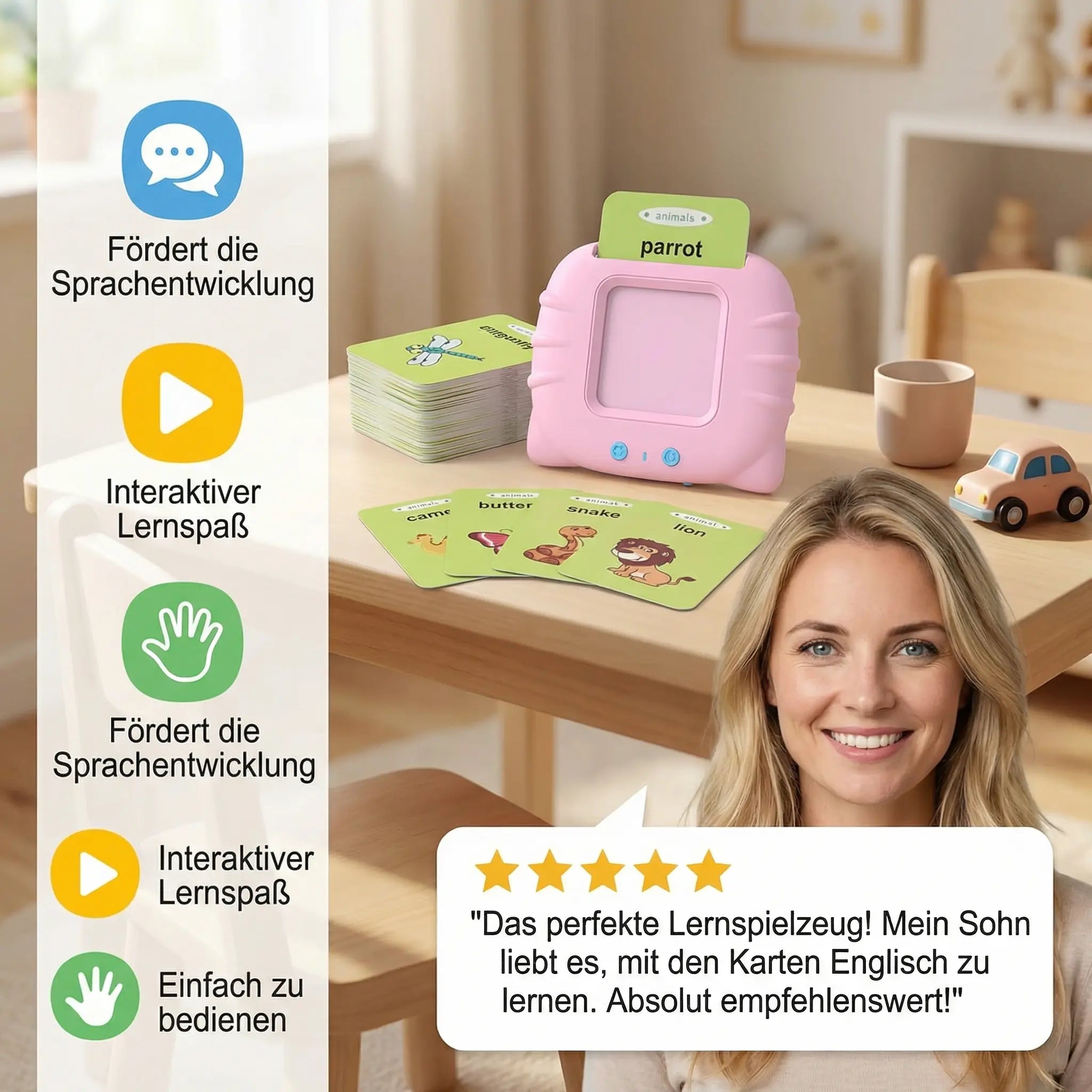 Talking English Learning Cards – Interactive Learning Game for Children My Store