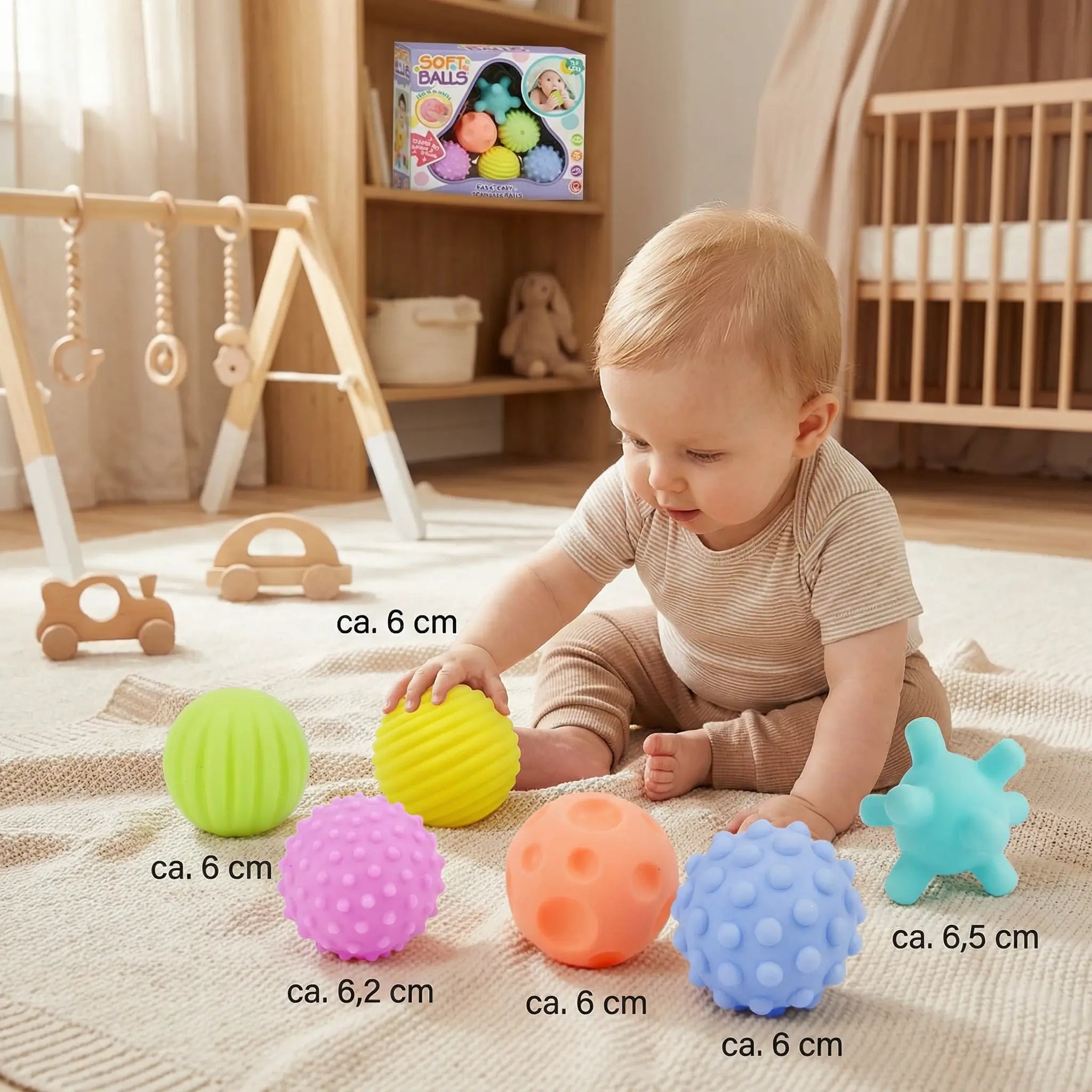 6-Piece Sensory Ball Set – Soft Touch & Massage Balls for Babies & Children My Store