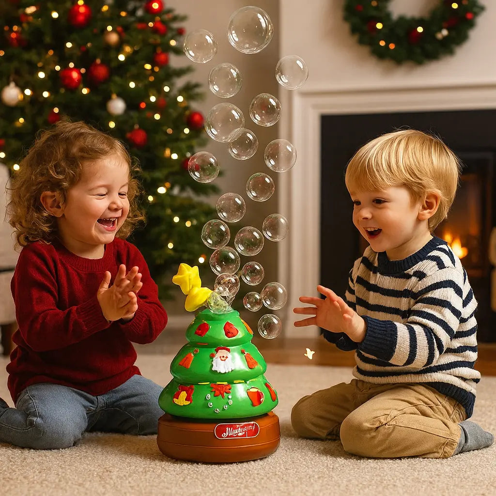 Musical Bubble Christmas Tree with Stickers for Decorating My Store