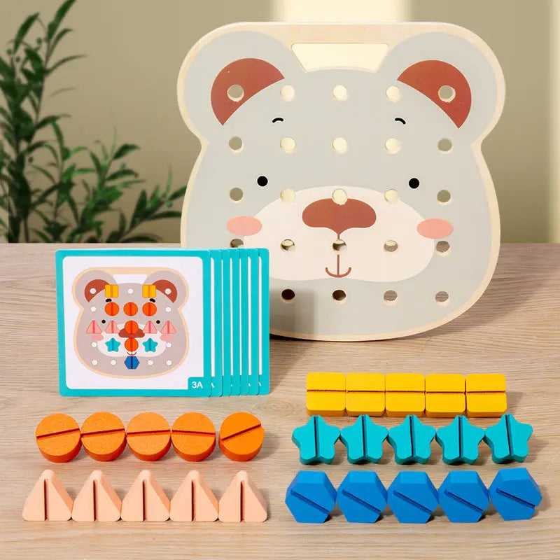 Montessori Colour Screws Bear Board for Little Craftsmen My Store