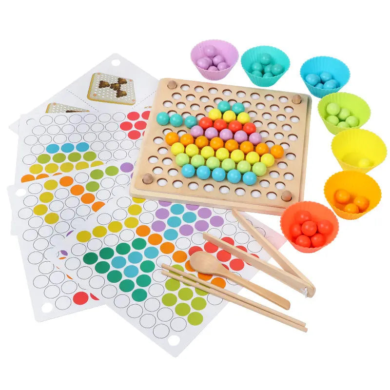 Montessori Wooden Bead Sorting Game My Store