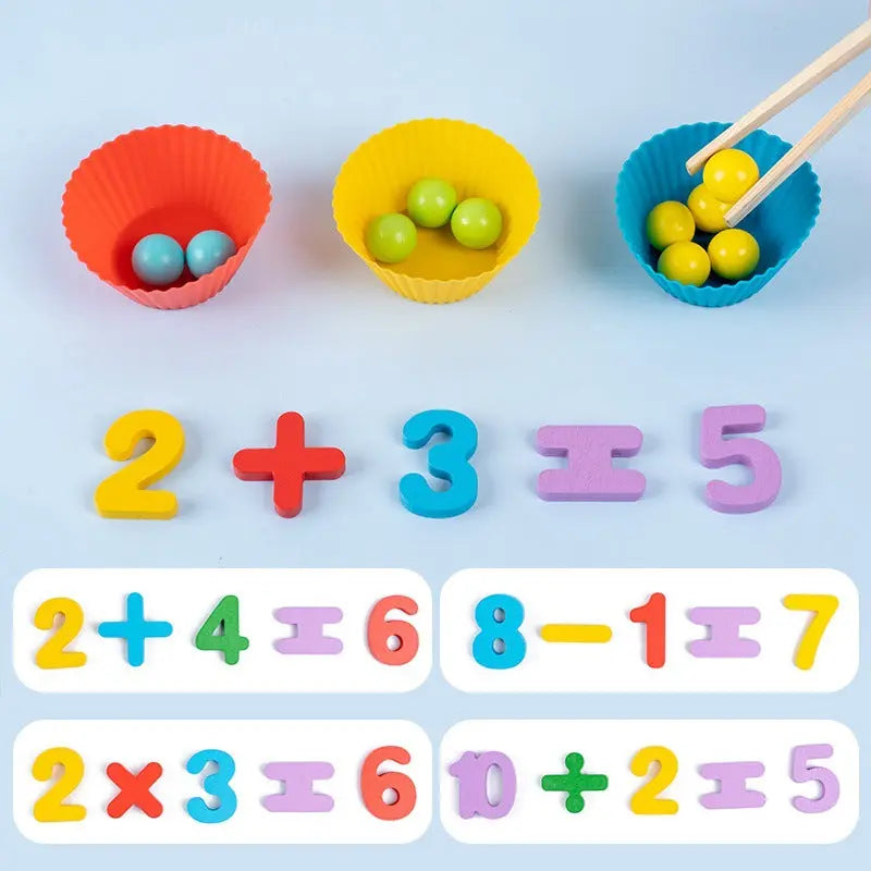 Montessori Ball Numbers and Colours Sorting Set for Learning to Count My Store
