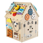 Handcrafted Montessori Wooden Activity House My Store