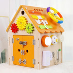 Handcrafted Montessori Wooden Activity House My Store
