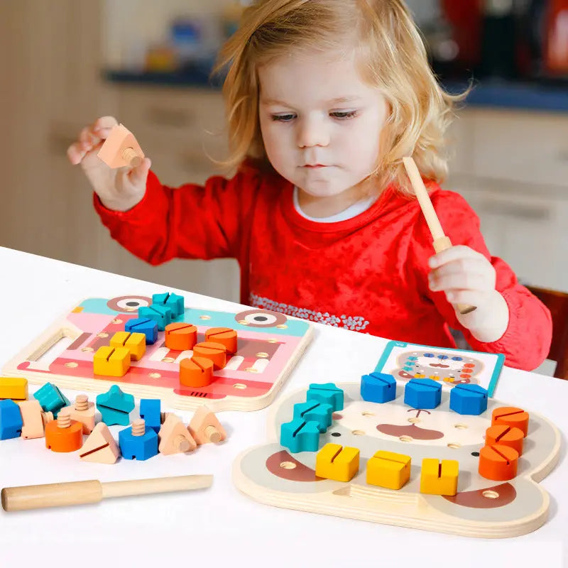 Montessori Colour Screws Bear Board for Little Craftsmen My Store
