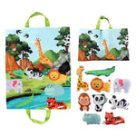 2in1 Sensory Plush Toy Cars with Road Mat and Travel Bag My Store