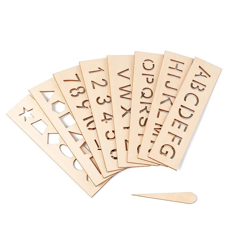 Wooden Letters and Numbers Templates for Learning to Write My Store