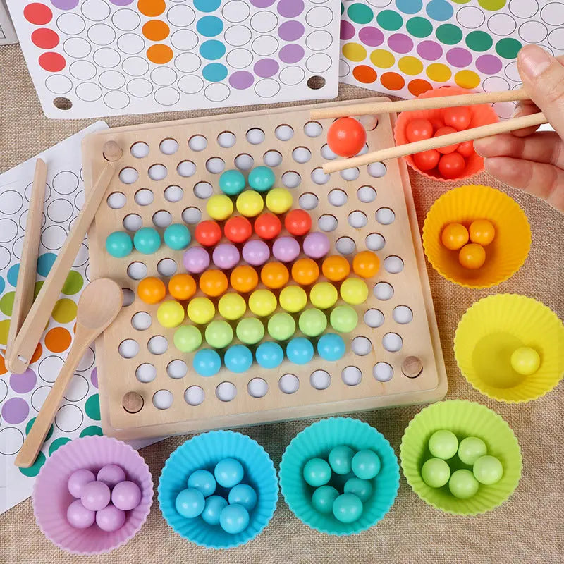 Montessori Wooden Bead Sorting Game My Store