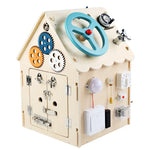 Handcrafted Montessori Wooden Activity House My Store