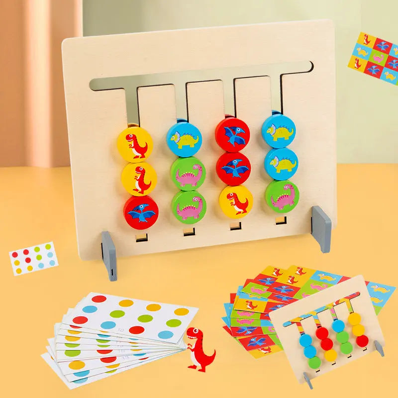 Montessori Shapes and Colours Learning Game Made of Wood My Store