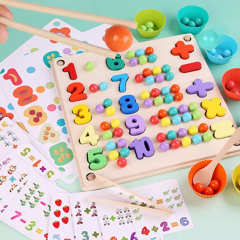 Montessori Wooden Bead Sorting Game My Store