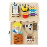 Handcrafted Montessori Wooden Activity House My Store