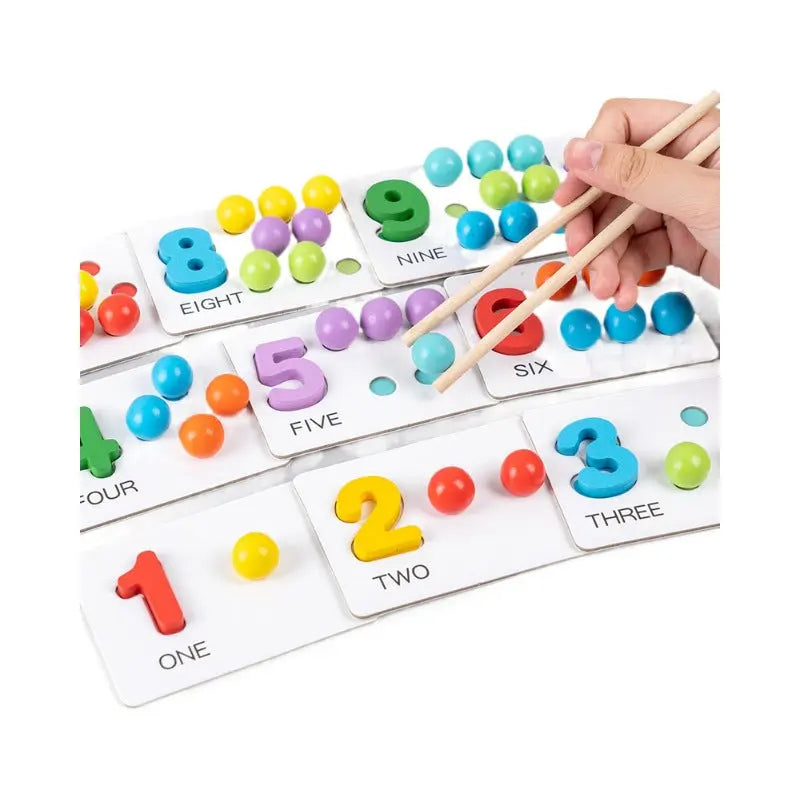 Montessori Ball Numbers and Colours Sorting Set for Learning to Count My Store