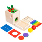 Montessori Wooden Play Box with Various Tasks and Solutions My Store