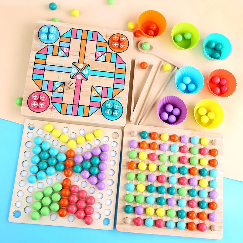 Montessori Wooden Bead Sorting Game My Store