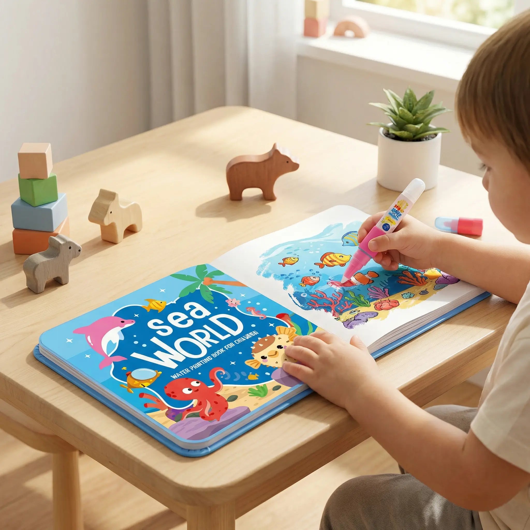 Magic Water Colouring Book – Reusable Mess-Free Colouring Book for Children My Store