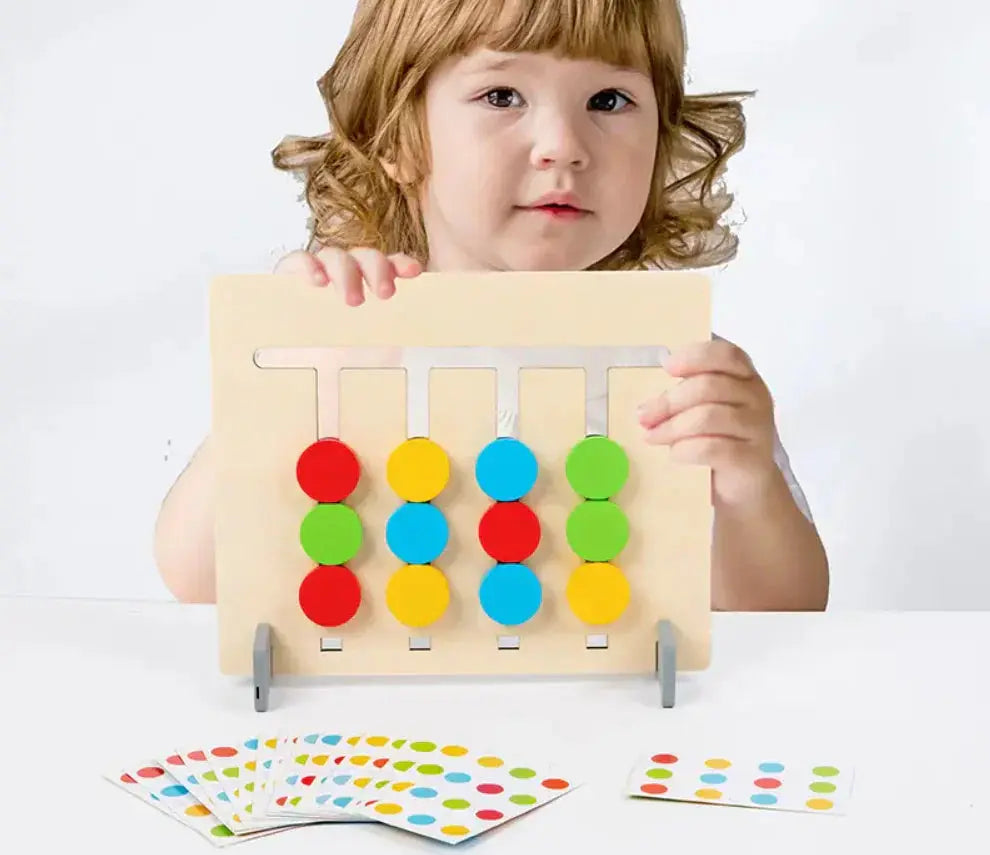 Montessori Shapes and Colours Learning Game Made of Wood My Store