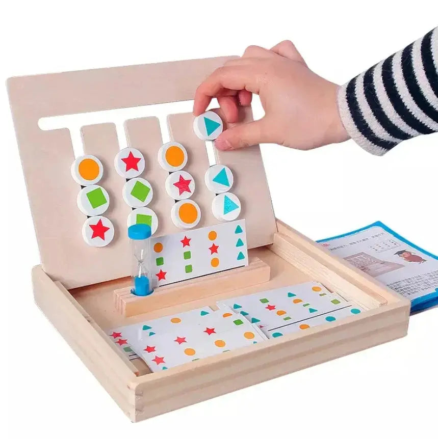 Montessori Wooden Shapes and Colours Sorting Game My Store