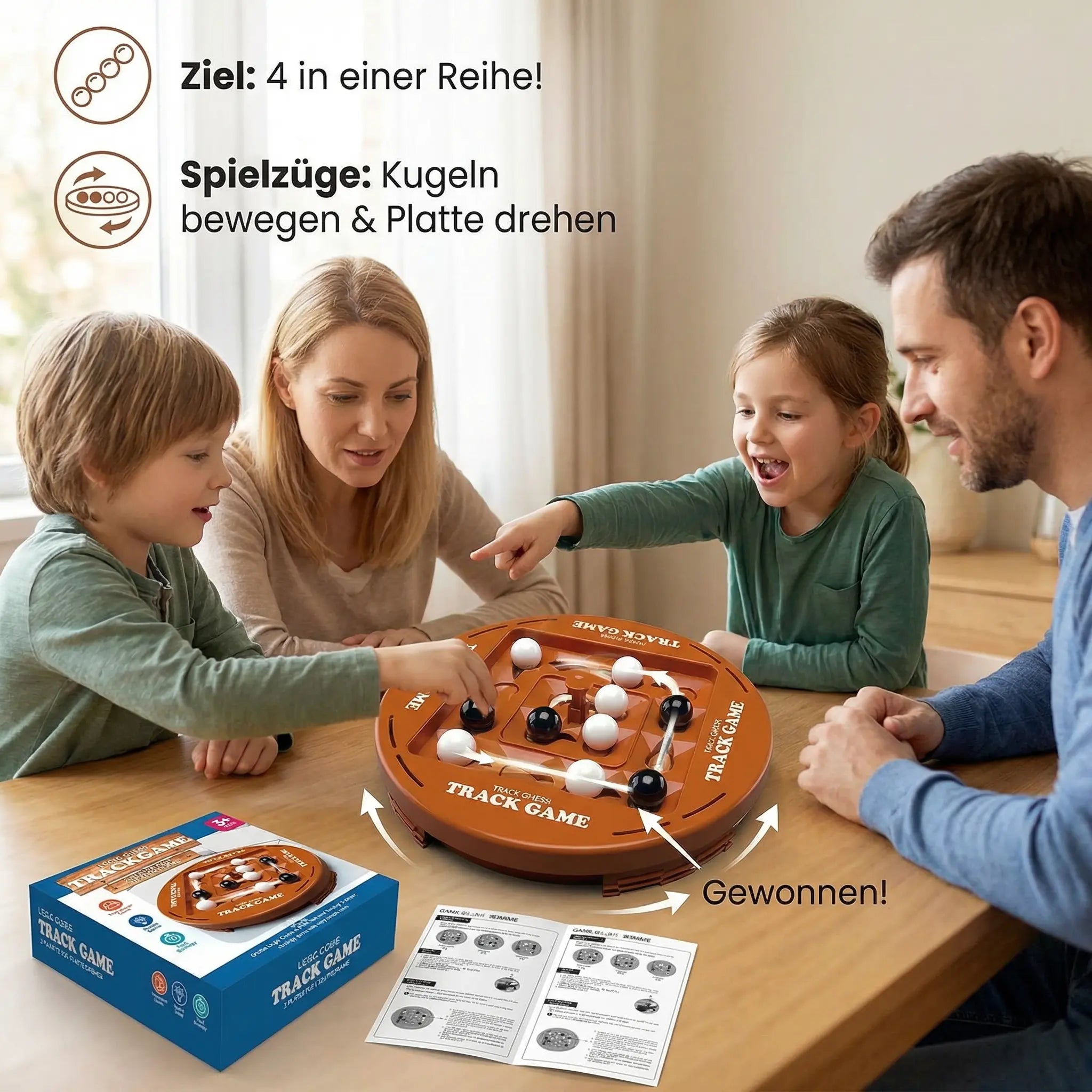 Rotatable Logic Chess Game – 4-in-a-Row Strategy & Thinking Game for Kids & Family My Store