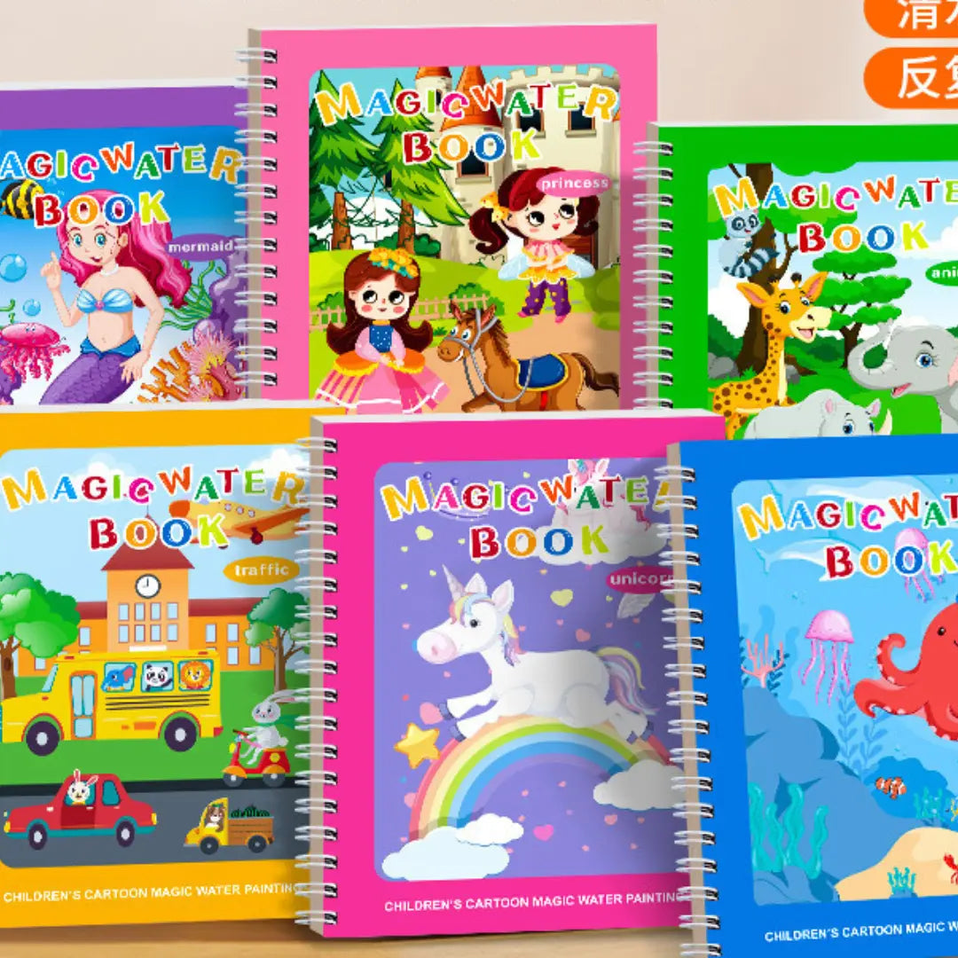 Magical Self-Erasing Watercolour Book Set for Children with Water Brush My Store