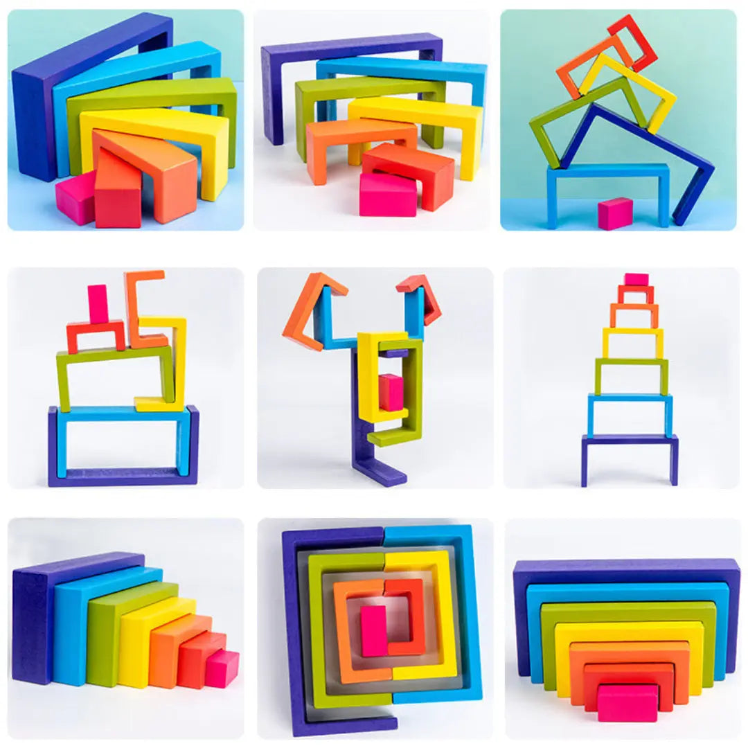 Montessori Coloured Wooden Blocks My Store
