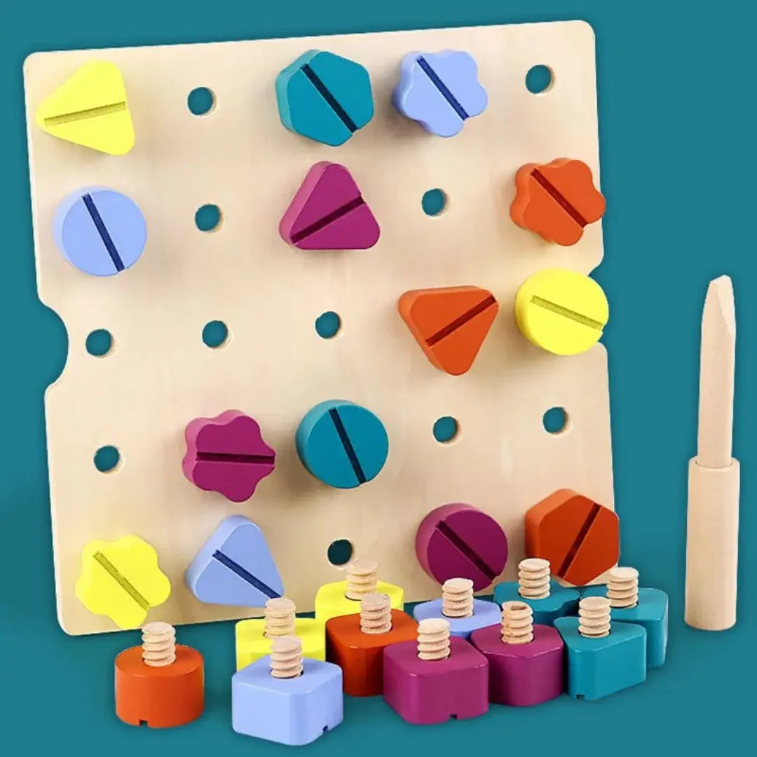 Montessori Screws, Wood, and Colour Toy My Store