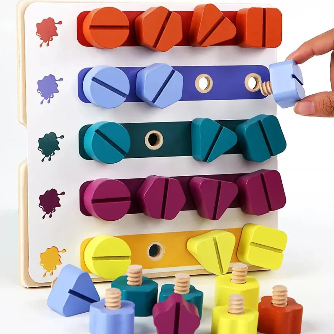 Montessori Screws, Wood, and Colour Toy My Store
