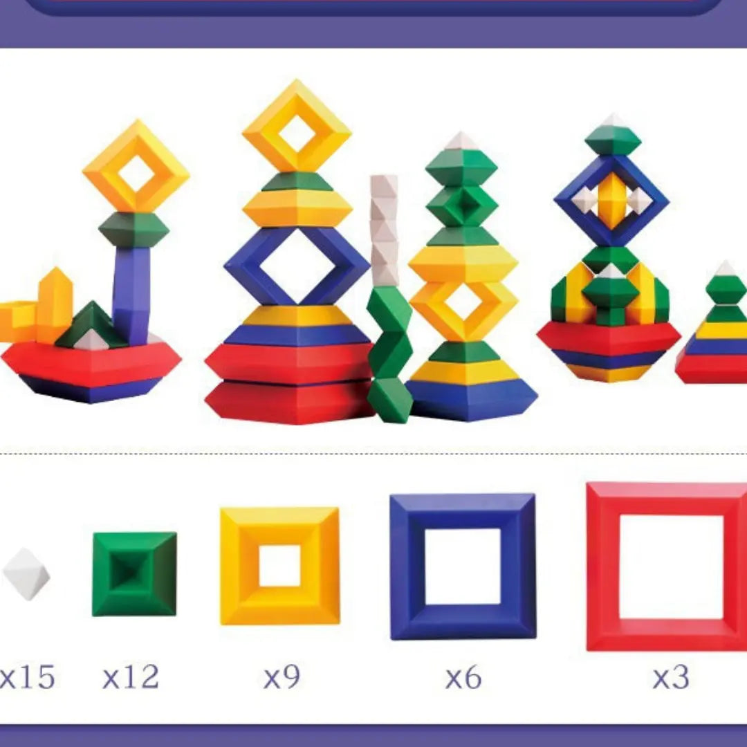 Montessori Pyramid Building Block Toy My Store