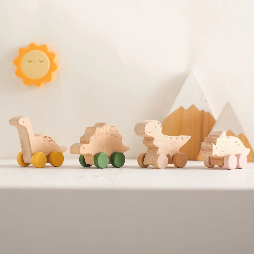 Montessori Wooden Train in Pastel Colours My Store