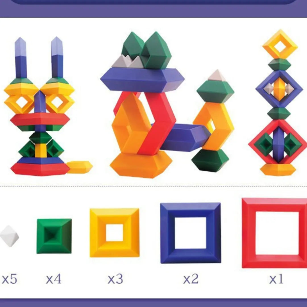 Montessori Pyramid Building Block Toy My Store
