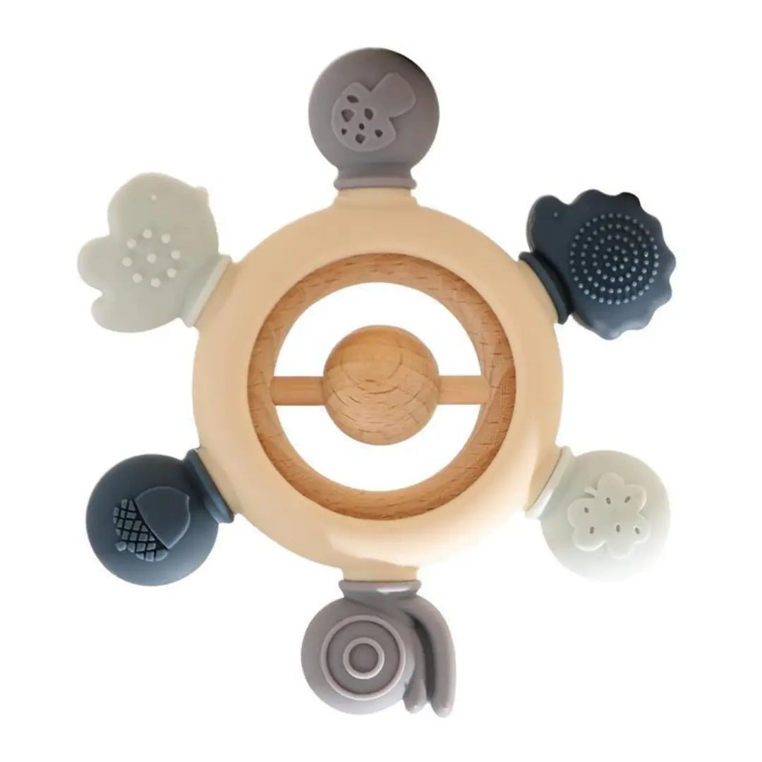 Baby Wooden and Silicone Teething Toy My Store