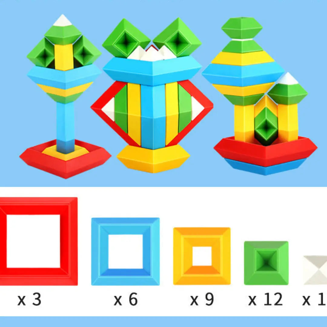 Montessori Pyramid Building Block Toy My Store