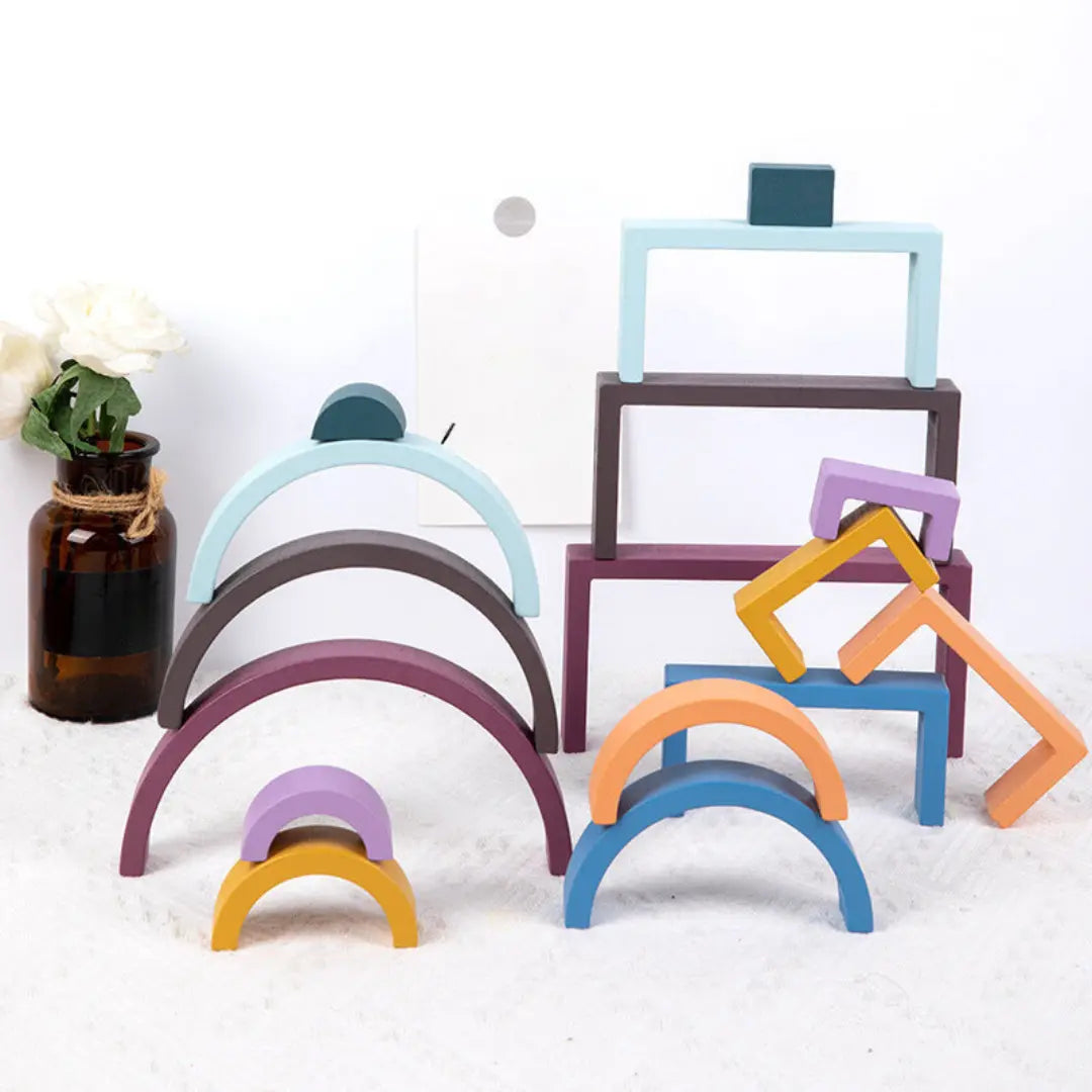 Montessori Coloured Wooden Blocks My Store