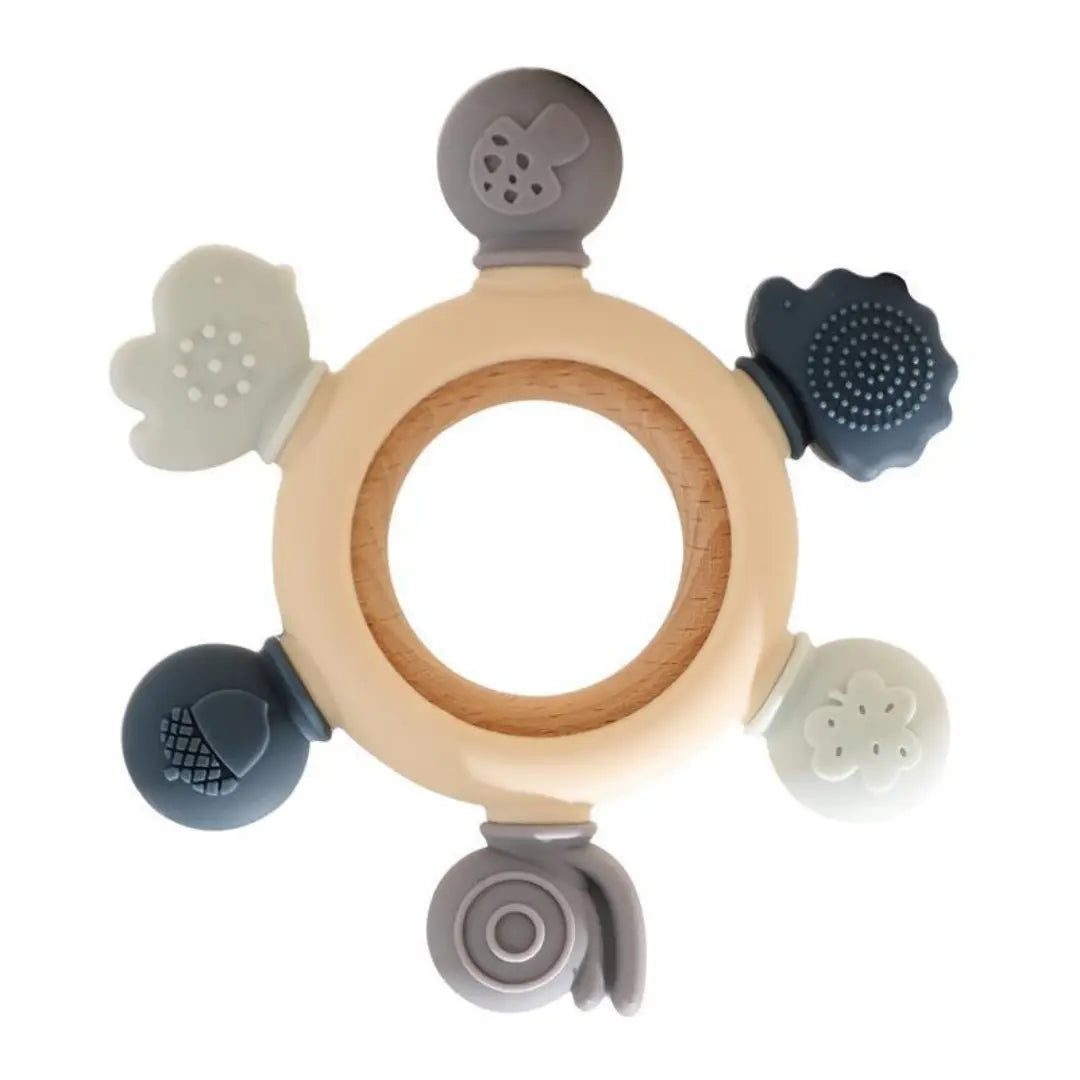Baby Wooden and Silicone Teething Toy My Store