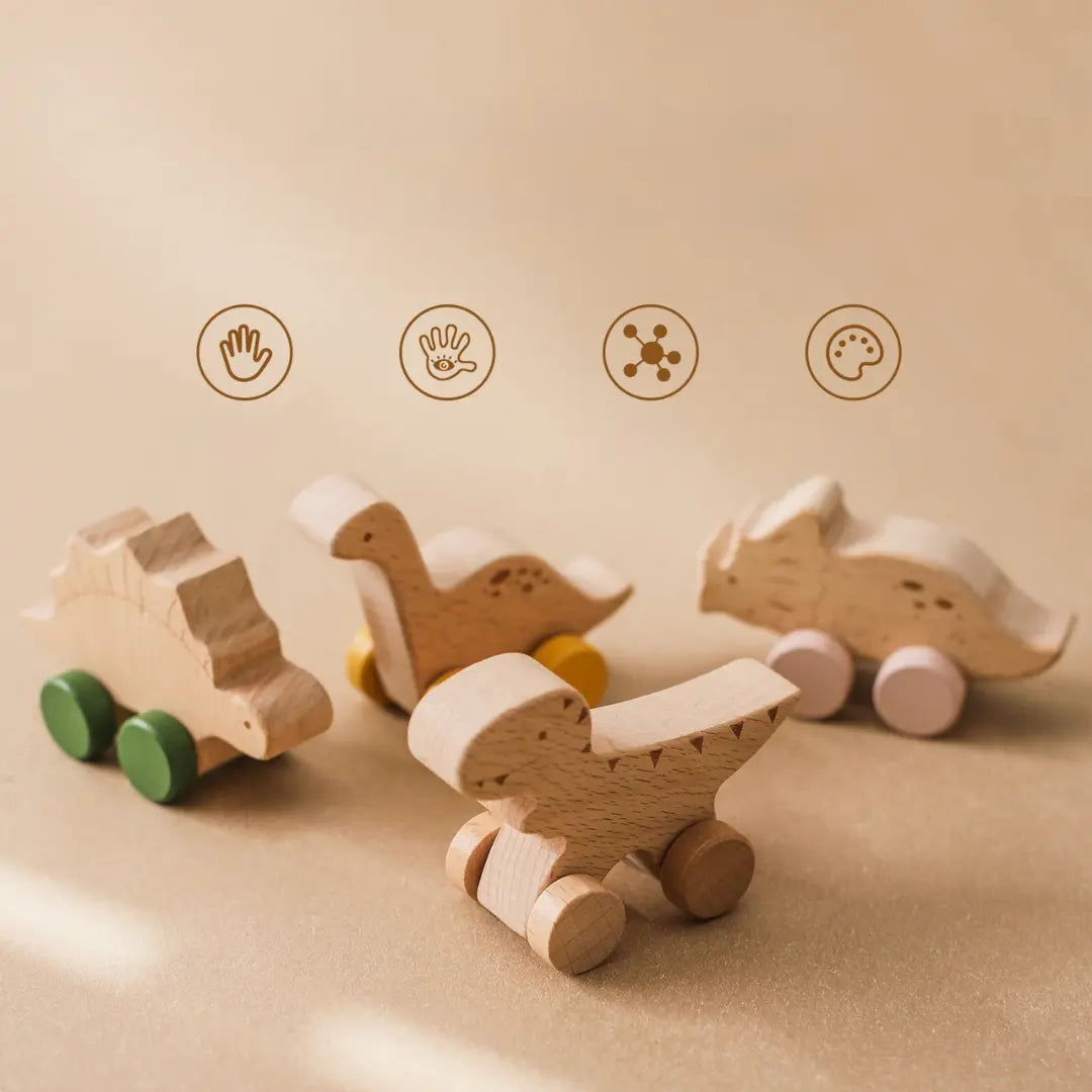 Montessori Wooden Train in Pastel Colours My Store