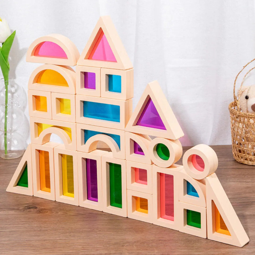 Montessori Wooden Window Building Blocks My Store