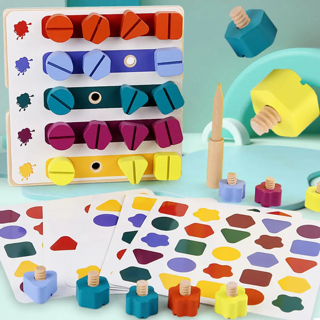 Montessori Screws, Wood, and Colour Toy My Store