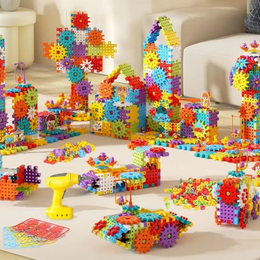 Montessori 3D Gear and Puzzle Play Pieces My Store