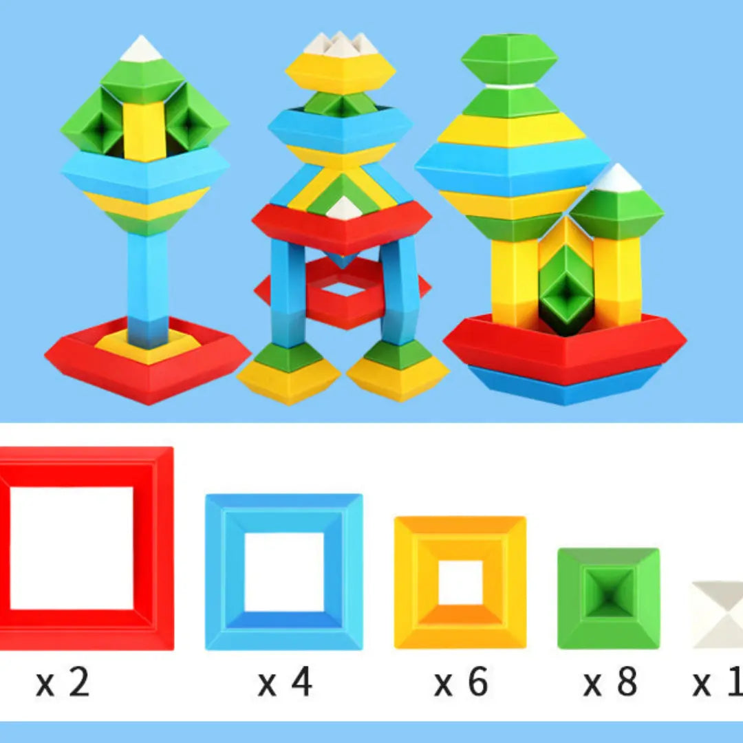 Montessori Pyramid Building Block Toy My Store