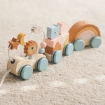 Montessori Wooden Train in Pastel Colours My Store