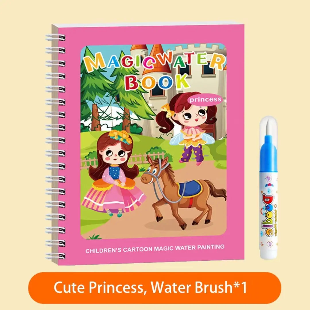 Magical Self-Erasing Watercolour Book Set for Children with Water Brush (Set of 6) My Store