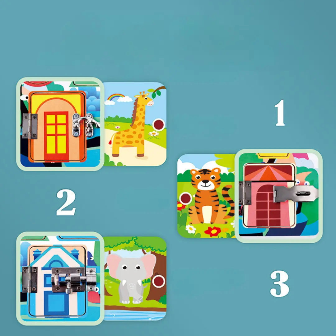 Montessori Activity Board with Various Tasks My Store